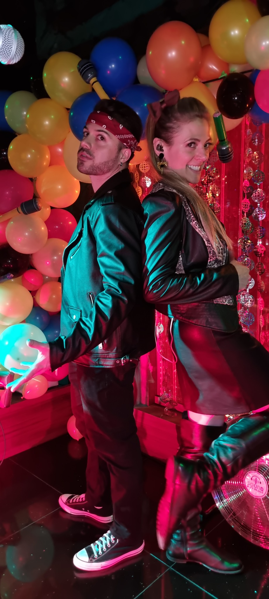 Live music duo performing at party event